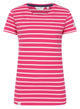 Lazy Jacks Womens LJ8 Short Sleeve Stripe Tee Sorbet Pink