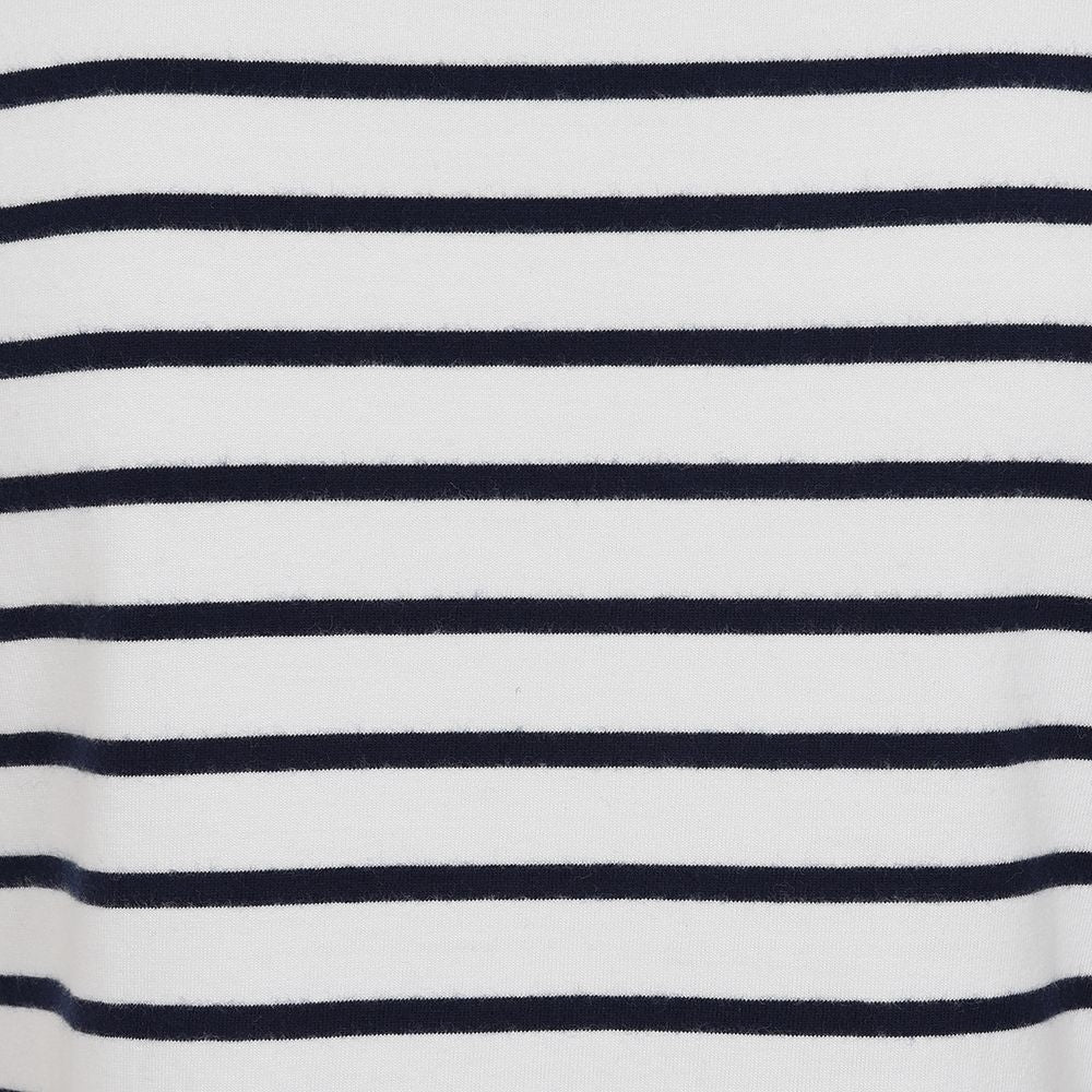 Lazy Jacks Womens 'LJ8' Short Sleeve Stripe Tee - White / Navy