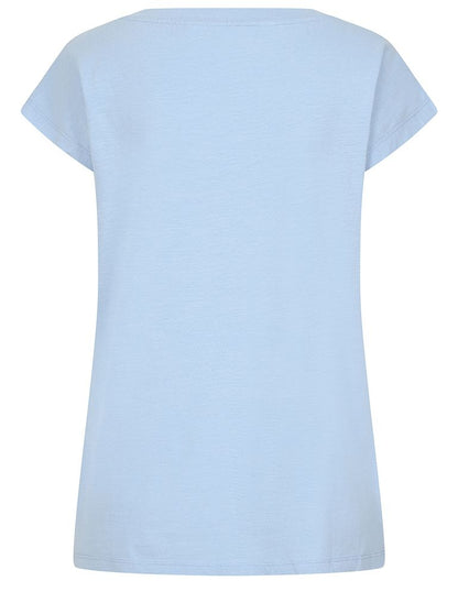 Lazy Jacks Womens LJ156 Short Sleeve V-Neck Tee - Sky Blue
