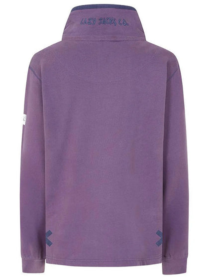 Lazy Jacks Womens LJ3 Zip Neck Sweatshirt - Loganberry