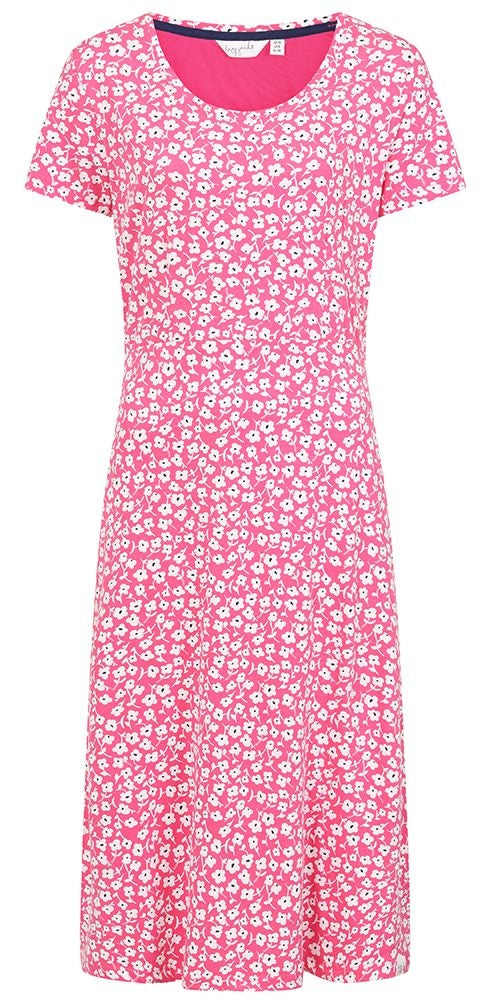 Lazy Jacks Womens LJ69 Floral Print Dress - Buttercup