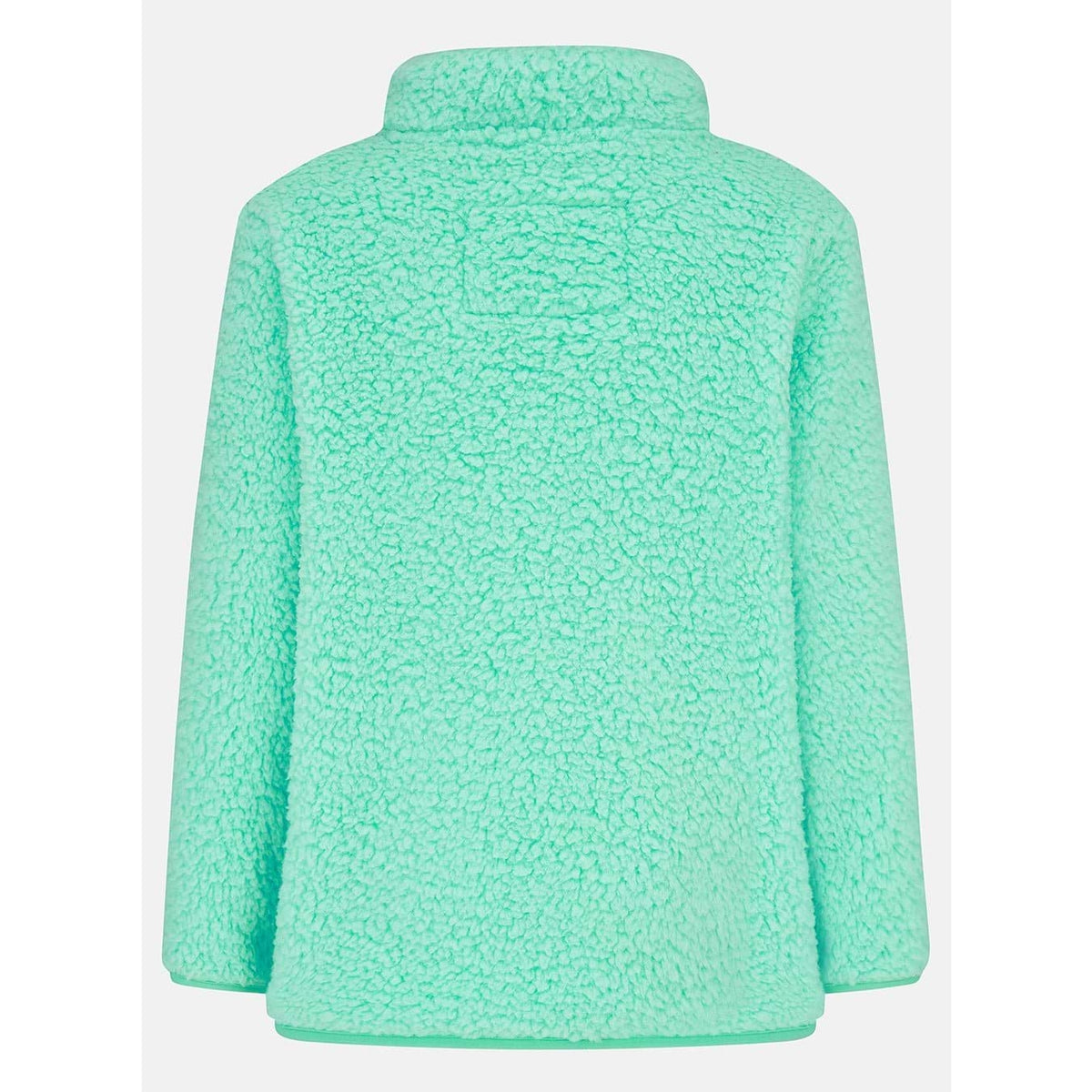 Back view of a kids Lighthouse Cassie fleece in mint green.
