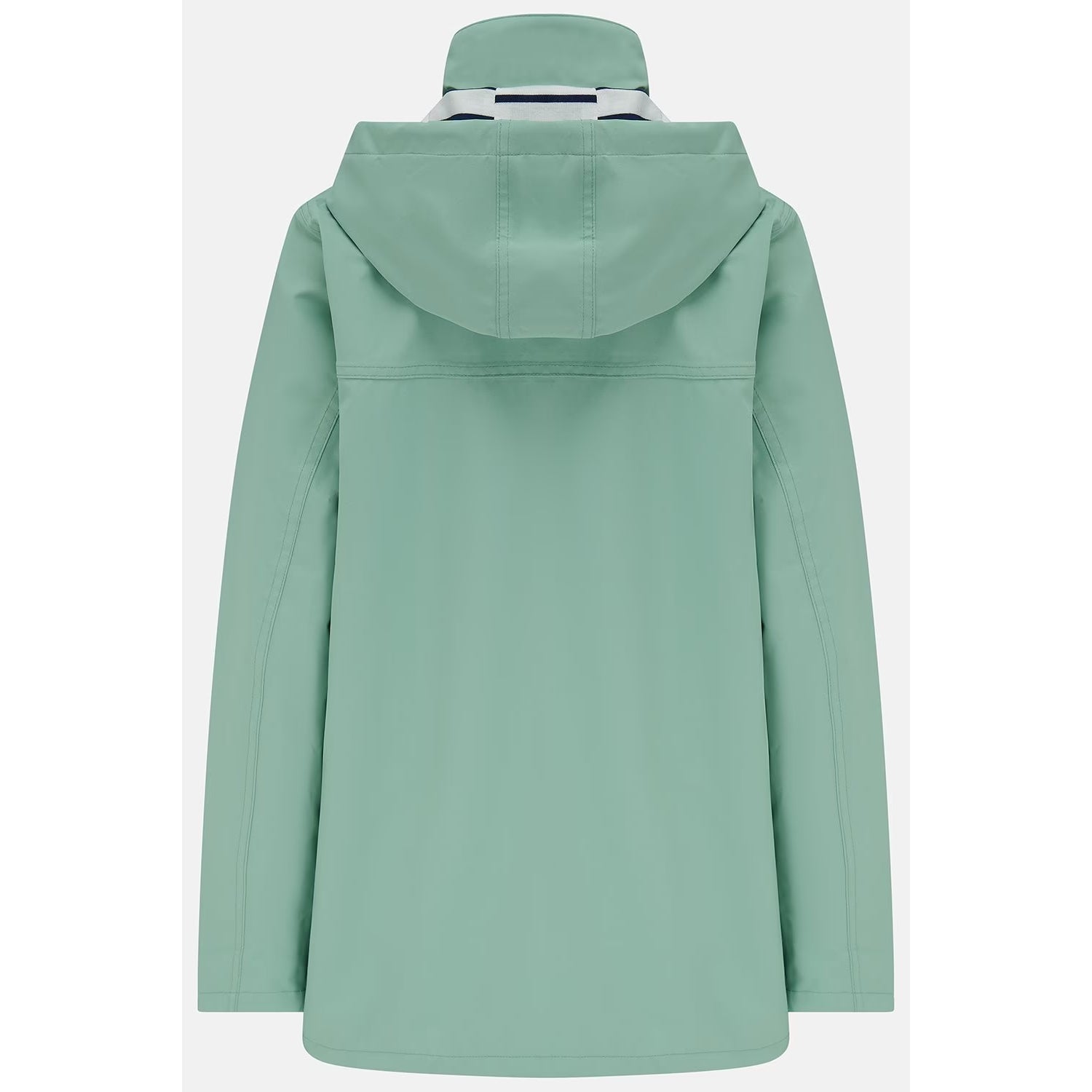 Back view of a womens Lighthouse waterproof Beachcomber II waterproof jacket in Basil green.