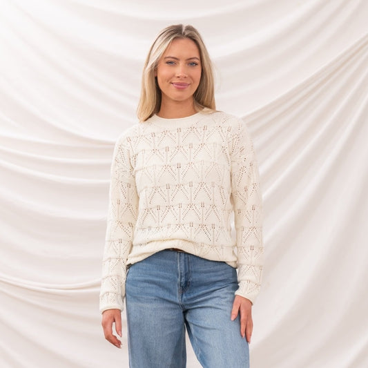 Lighthouse Womens Eden Knitted Jumper - Coconut