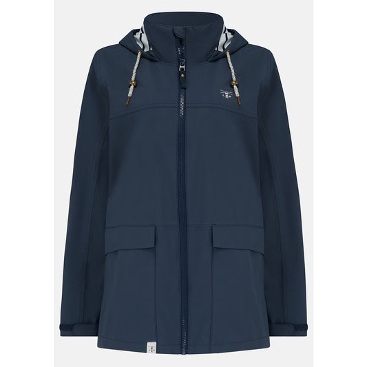 Main front view of a Lighthouse Beachcomber II waterproof jacket in Navy.