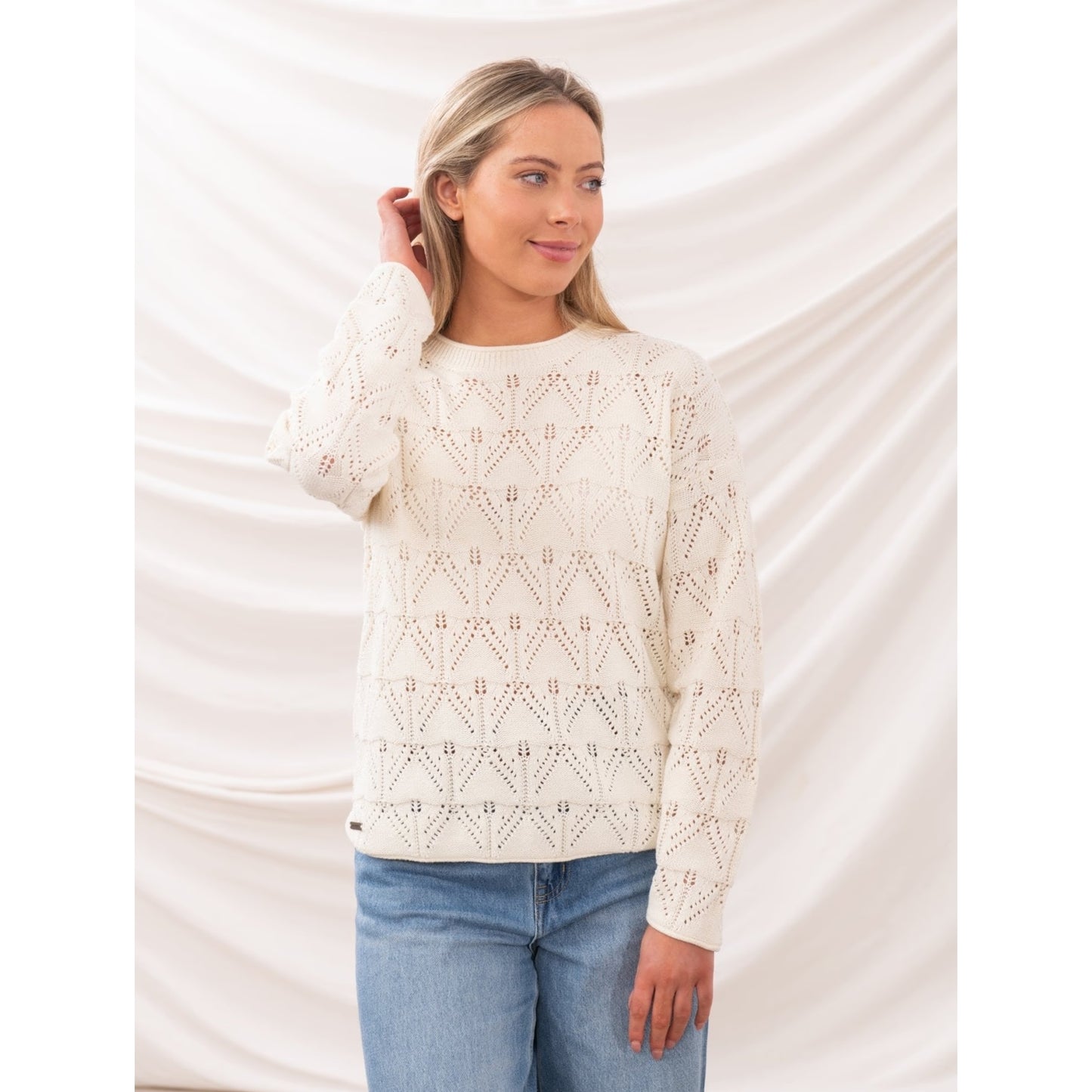 Lighthouse Womens Eden Knitted Jumper - Coconut
