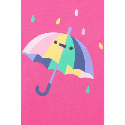 Lighthouse Kids Causeway Long Sleeve Tee Pink Umbrella Print