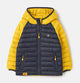 Lighthouse Kids Carter Padded Coat in Navy and Yellow
