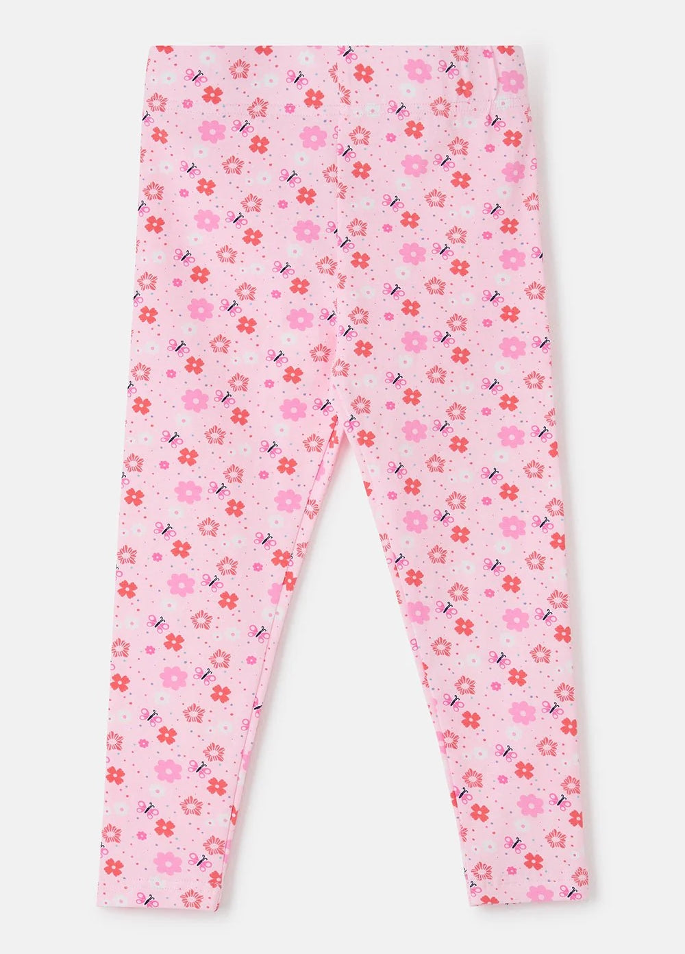 Lighthouse Kids pink floral leggings with vibrant multicolor flower pattern for girls