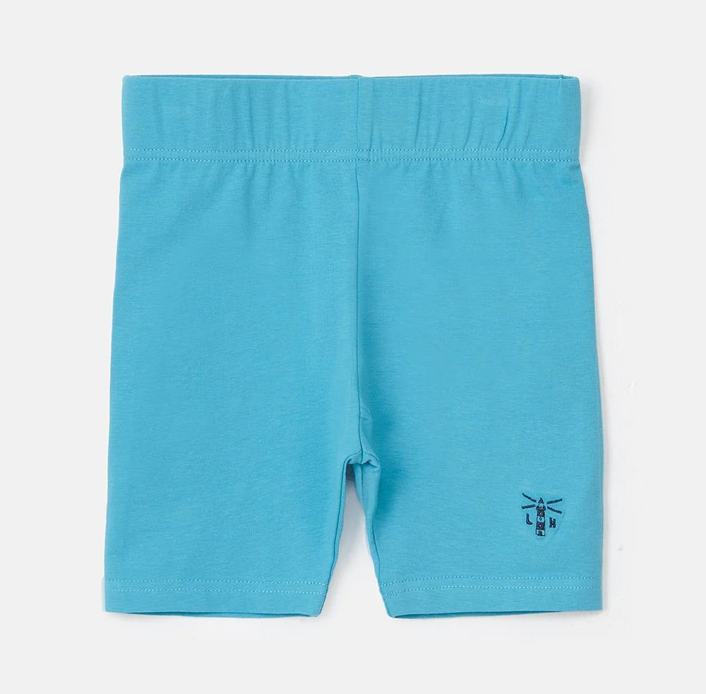 Lighthouse Polly Shorts Turquoise with elastic waistband and small embroidered logo on leg