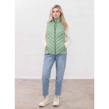 Lighthouse Womens Laurel Padded Gilet in Soft Sage Green