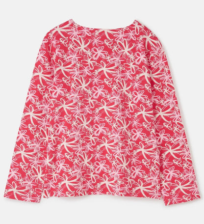 Lighthouse womens Raspberry Floral Tee long sleeve shirt with pink and white floral pattern