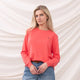 Lighthouse Womens Seaside Crew Neck Sweatshirt - Deep Coral