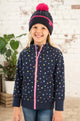 Lighthouse Kids Ava Full Zip Sweatshirt Navy Star Print