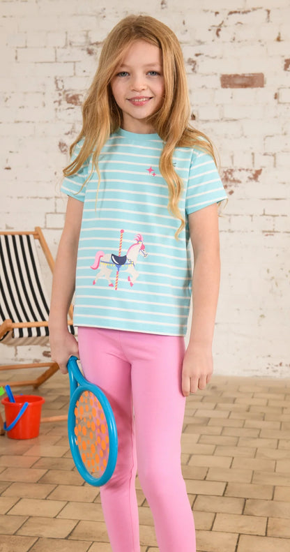 Lighthouse Kids Causeway Short Sleeve T-Shirt - Carousel Horse Print