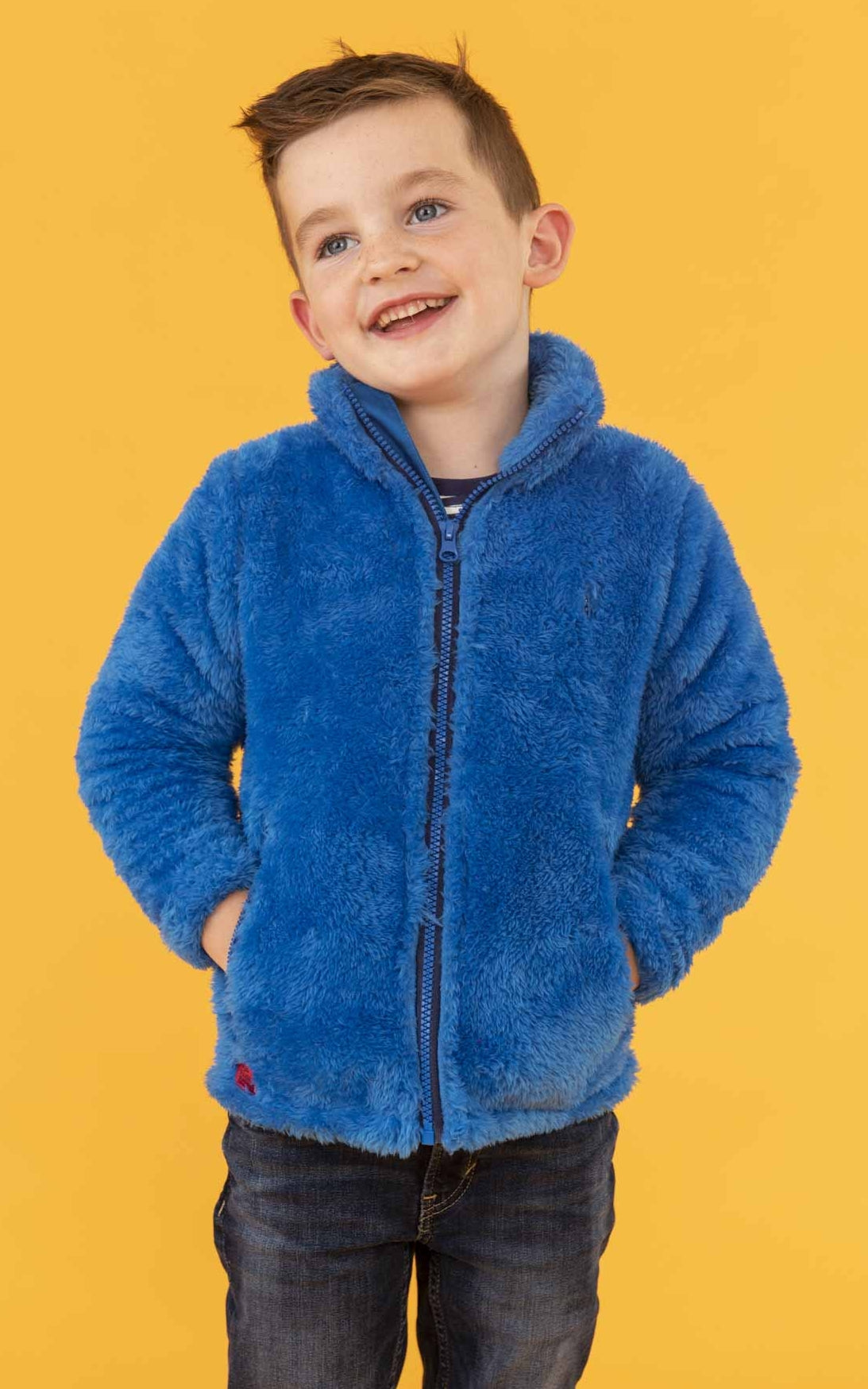 Lighthouse Kids 'Ted' Full Zip Sherpa Fleece - Ocean Blue