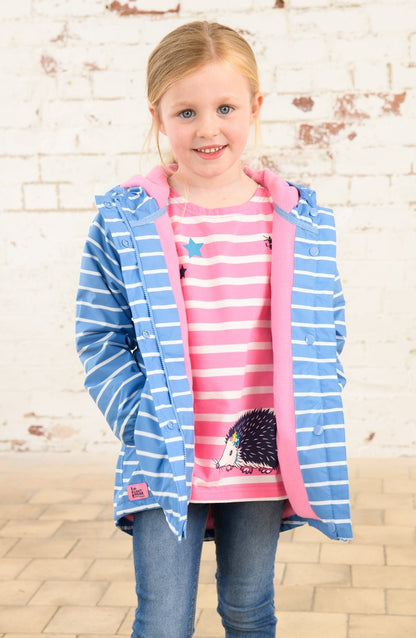 Lighthouse Kids Freya Raincoat - Denim Blue Stripe
