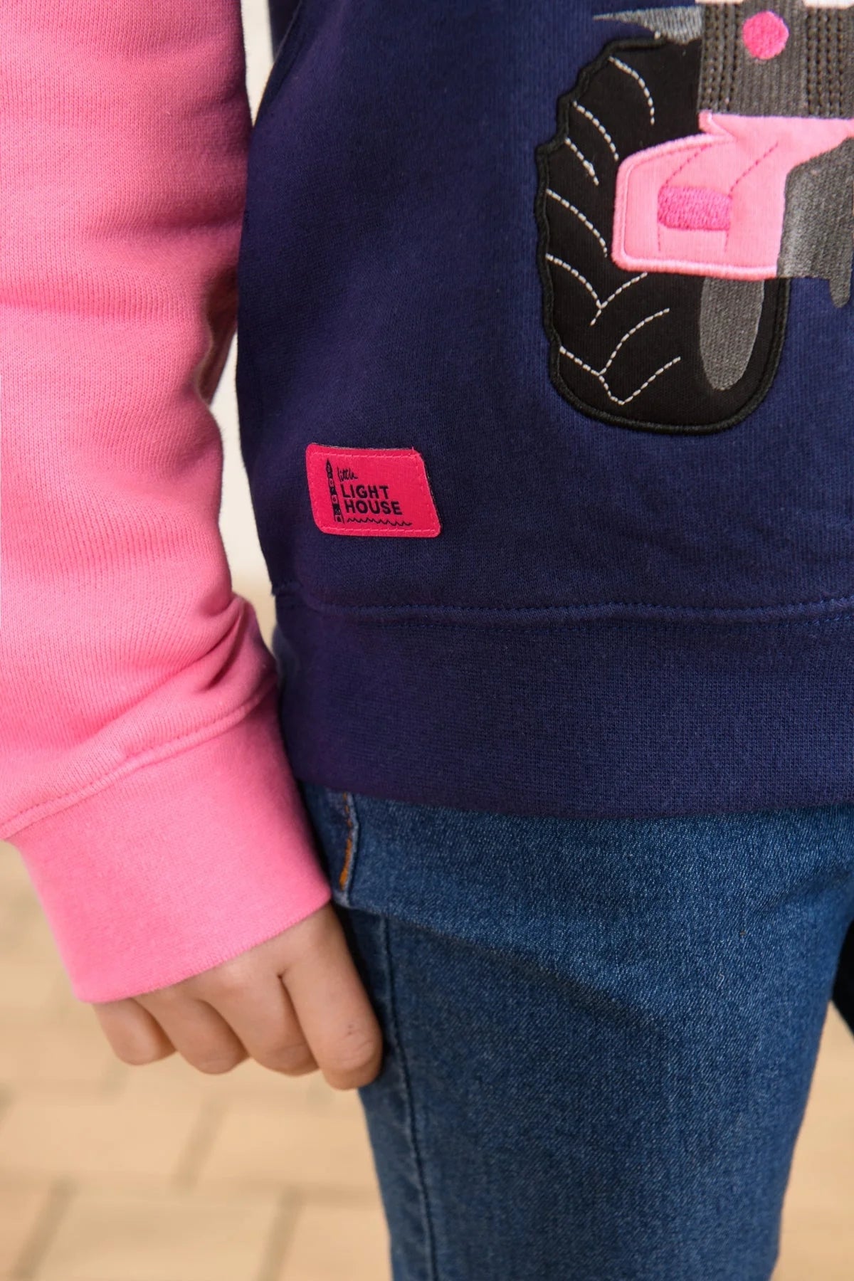 Lighthouse Kids Jill Tractor Hoodie - Sweet Pea Pink
