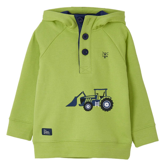 Lighthouse Kids Jack Hoodie - Lime with Digger