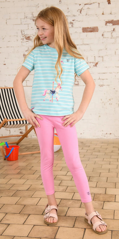 Lighthouse Kids Causeway Short Sleeve T-Shirt - Carousel Horse Print