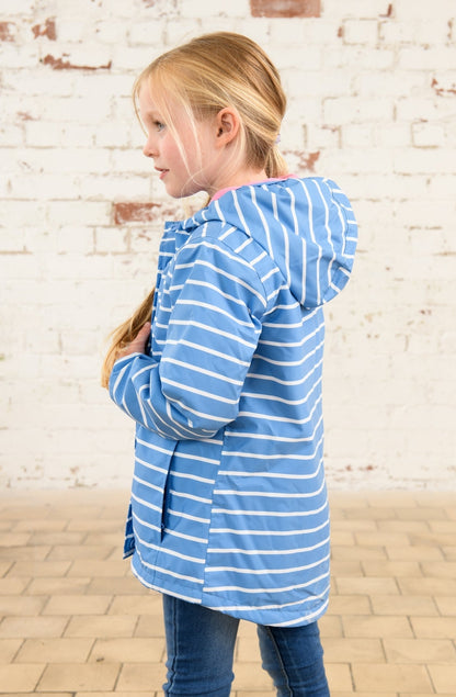 Lighthouse Kids Freya Raincoat - Denim Blue Stripe