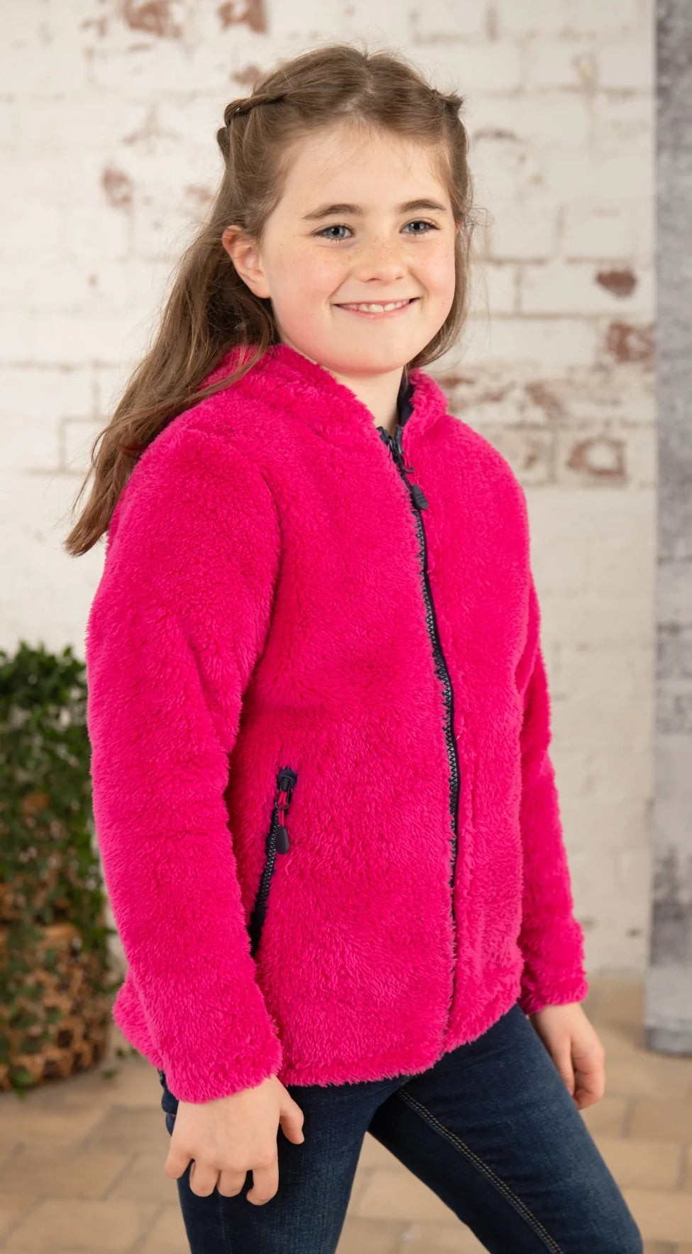Lighthouse Kids Gracie Hooded Sherpa Fleece - Bright Pink