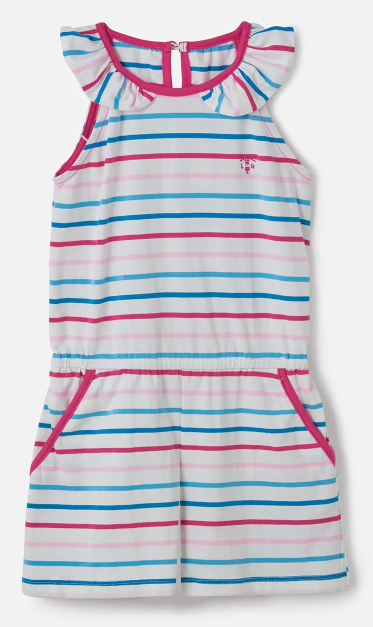Lighthouse Kids Penelope Playsuit - Blue Pink Stripes