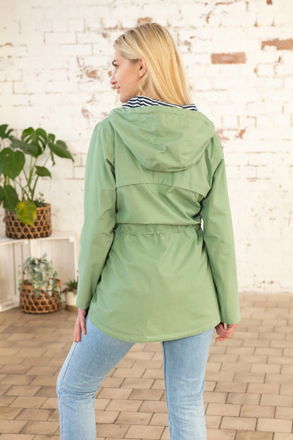 Alicia women's waterproof jacket from Lighthouse in Pistachio Green.
