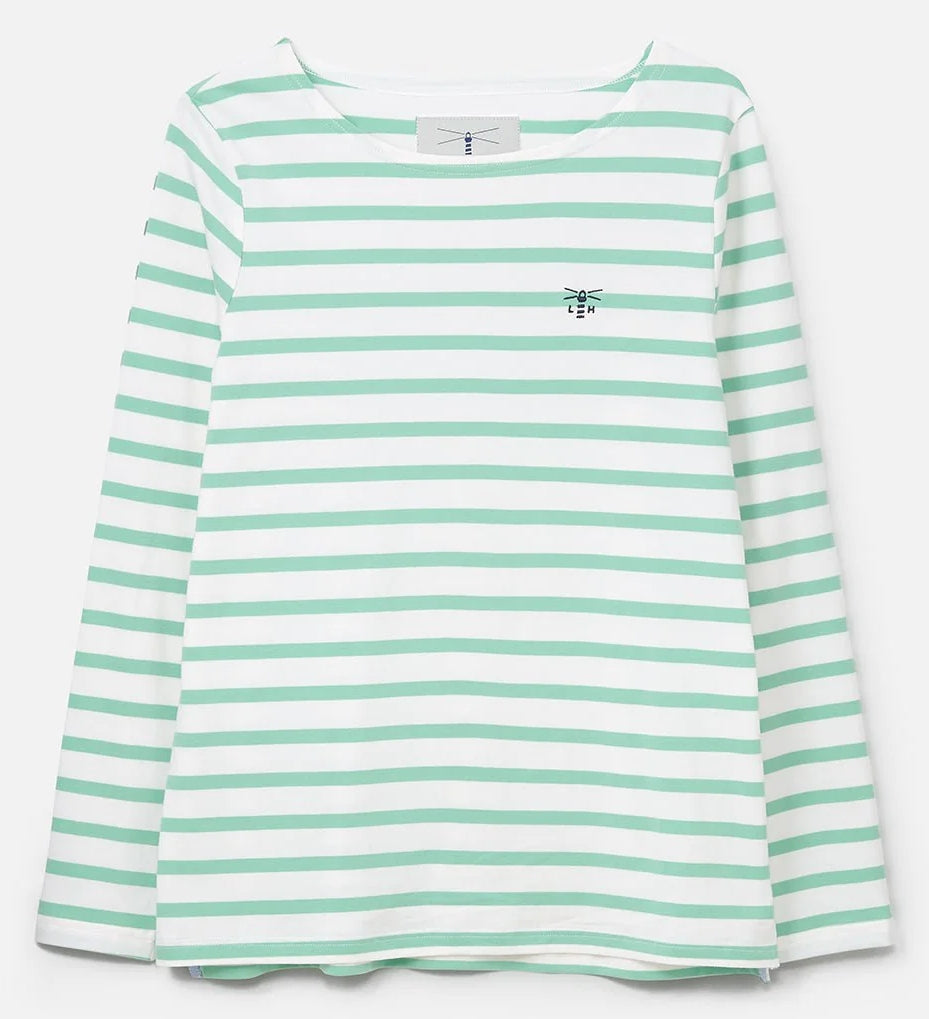 Lighthouse Womens Causeway Breton Top - Pistachio Stripe