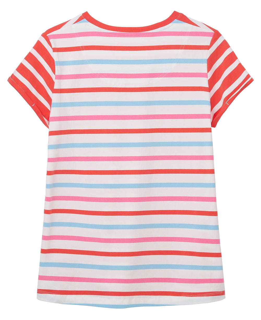 Lighthouse Womens Causeway T-Shirt- Watermelon Stripe