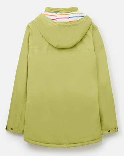 Waterproof women's Eva paddded rain jacket in Apple Green from Lighthouse.