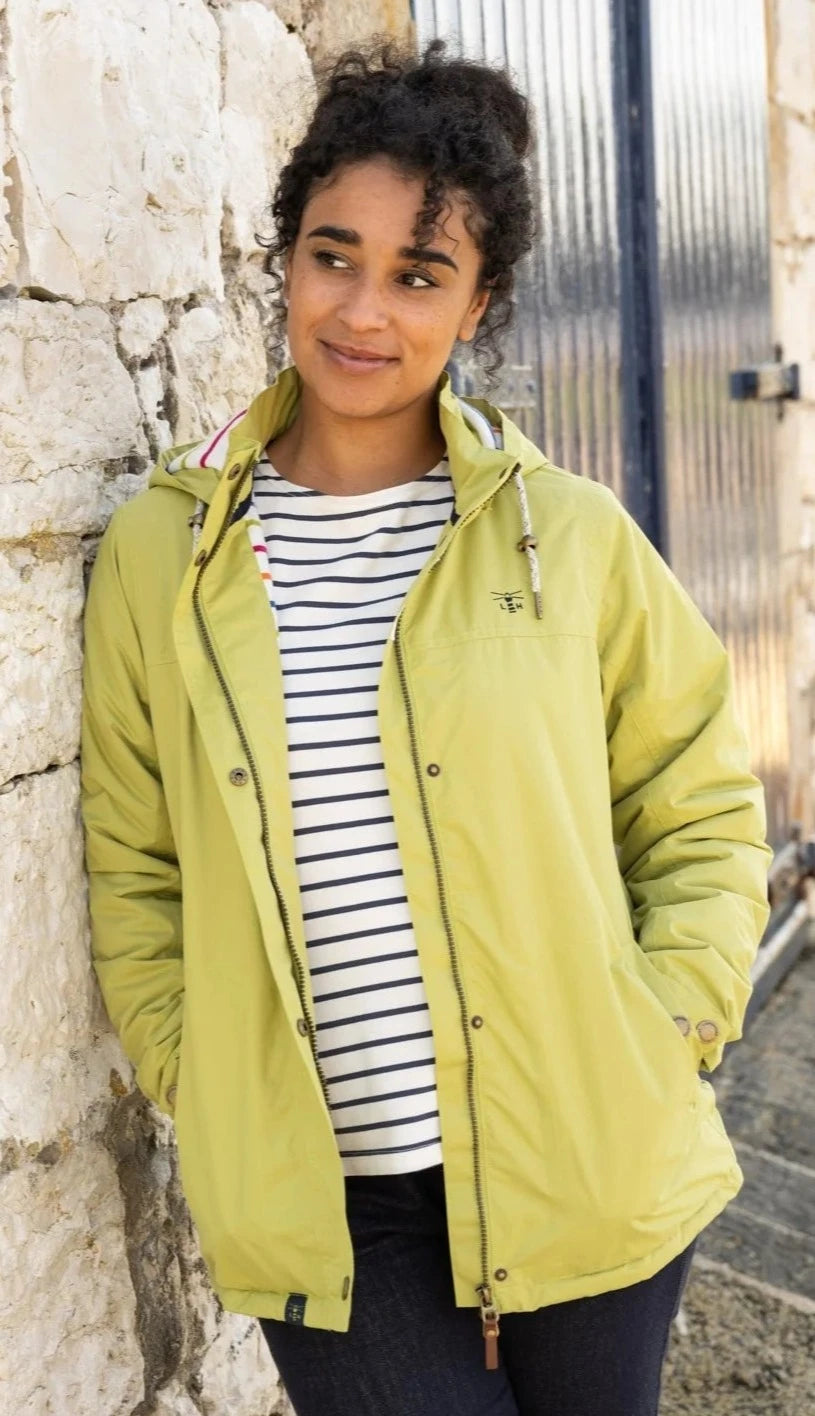 Lighthouse women's Eva padded waterproof coat in Apple Green.