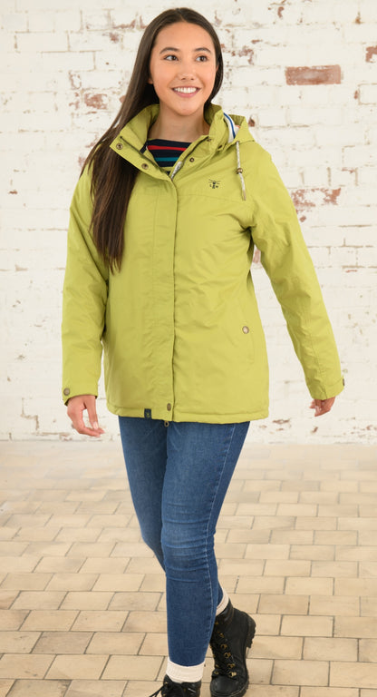 Apple Green women's waterproof Eva rain jacket from Lighthouse.