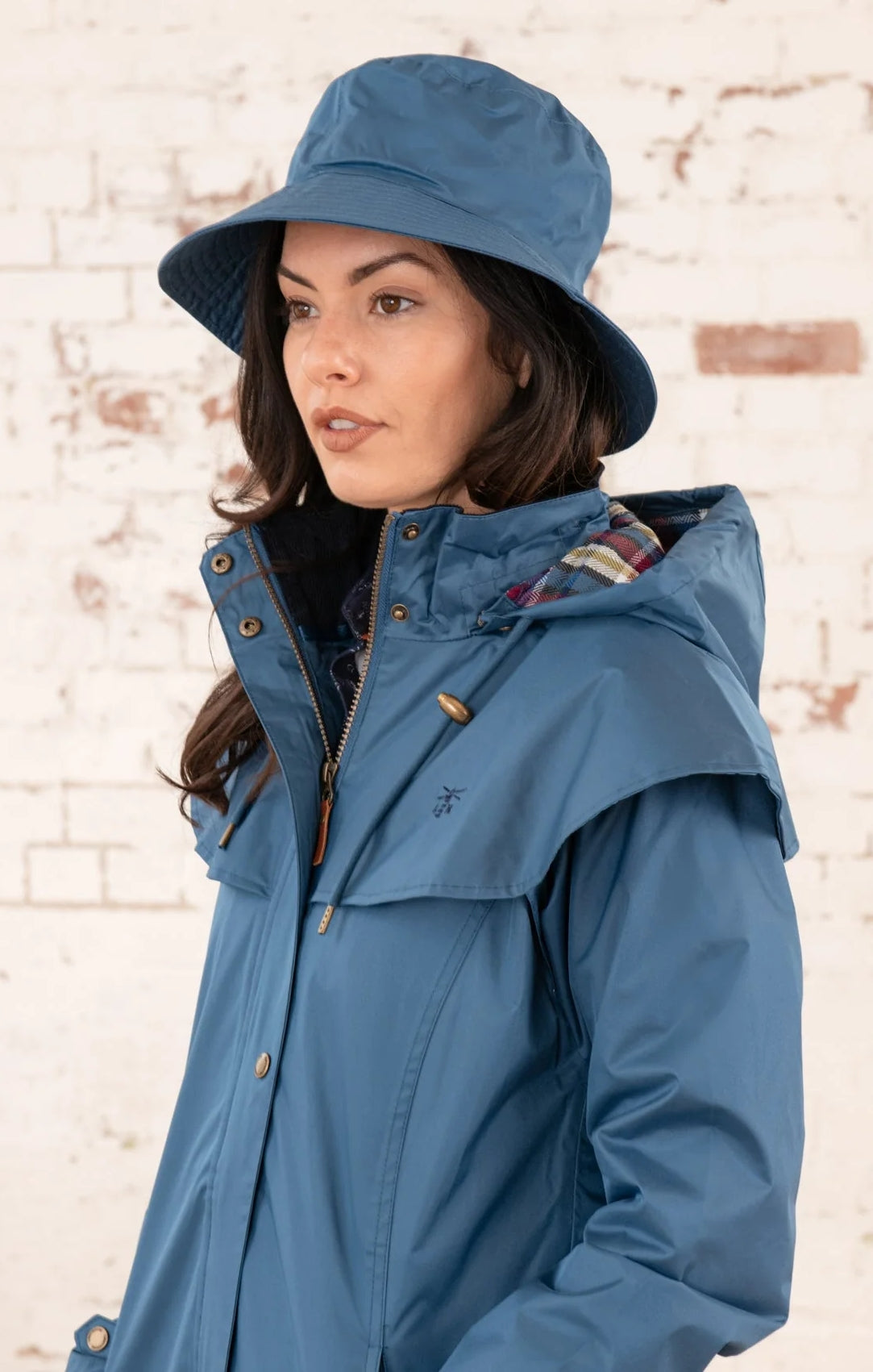 Blue rain hat on sale