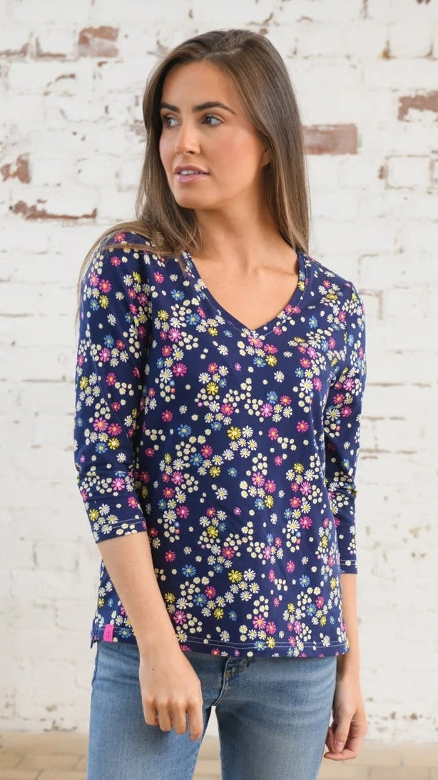 Lighthouse women's Ariana top in Daisy print.