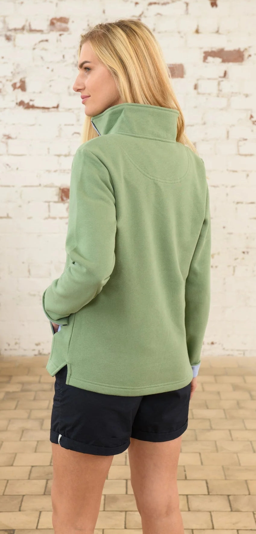 Lighthouse Womens Shore 1/4 Zip Sweatshirt - Pistachio Green