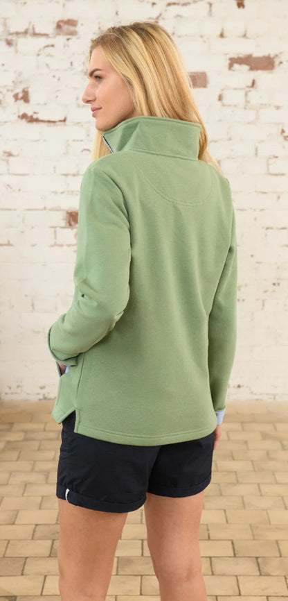 Lighthouse Womens Shore 1/4 Zip Sweatshirt - Pistachio Green