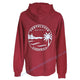 Salt Cellar Unisex Porthleven, Cornwall Print Pop Over Hoodie - Red