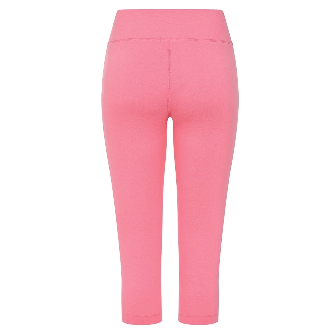 Back view of womens Mudd & Water crop Island Leggings in Pink on a white background