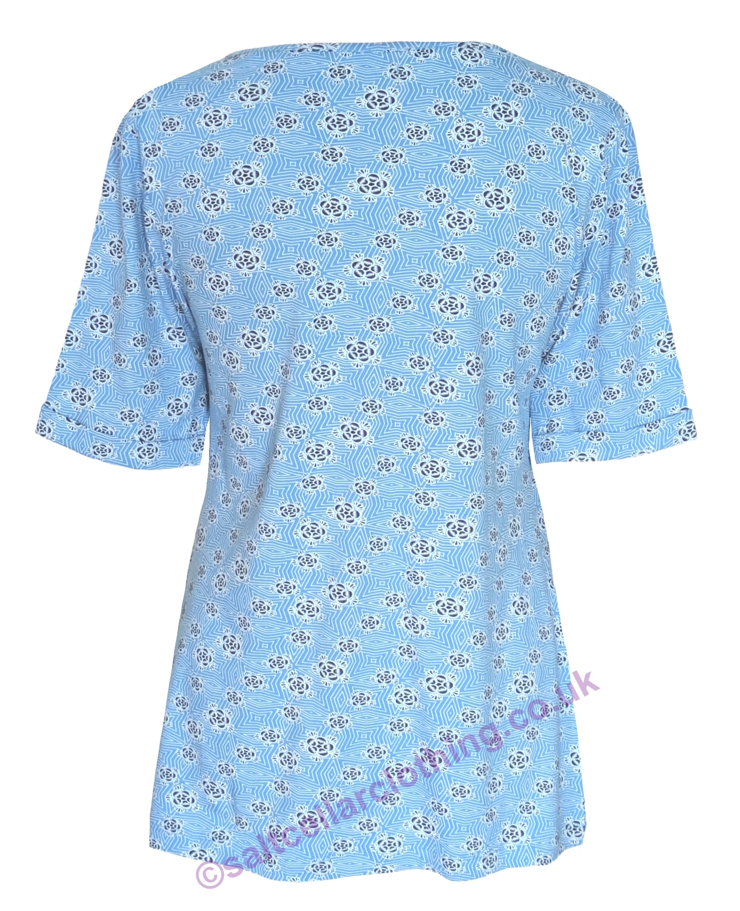 Mudd and Water Womens Kendal Top Geo Print Blithe Blue