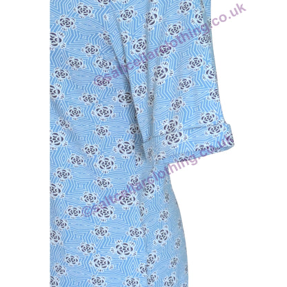 Mudd and Water Womens Kendal Top Geo Print Blithe Blue