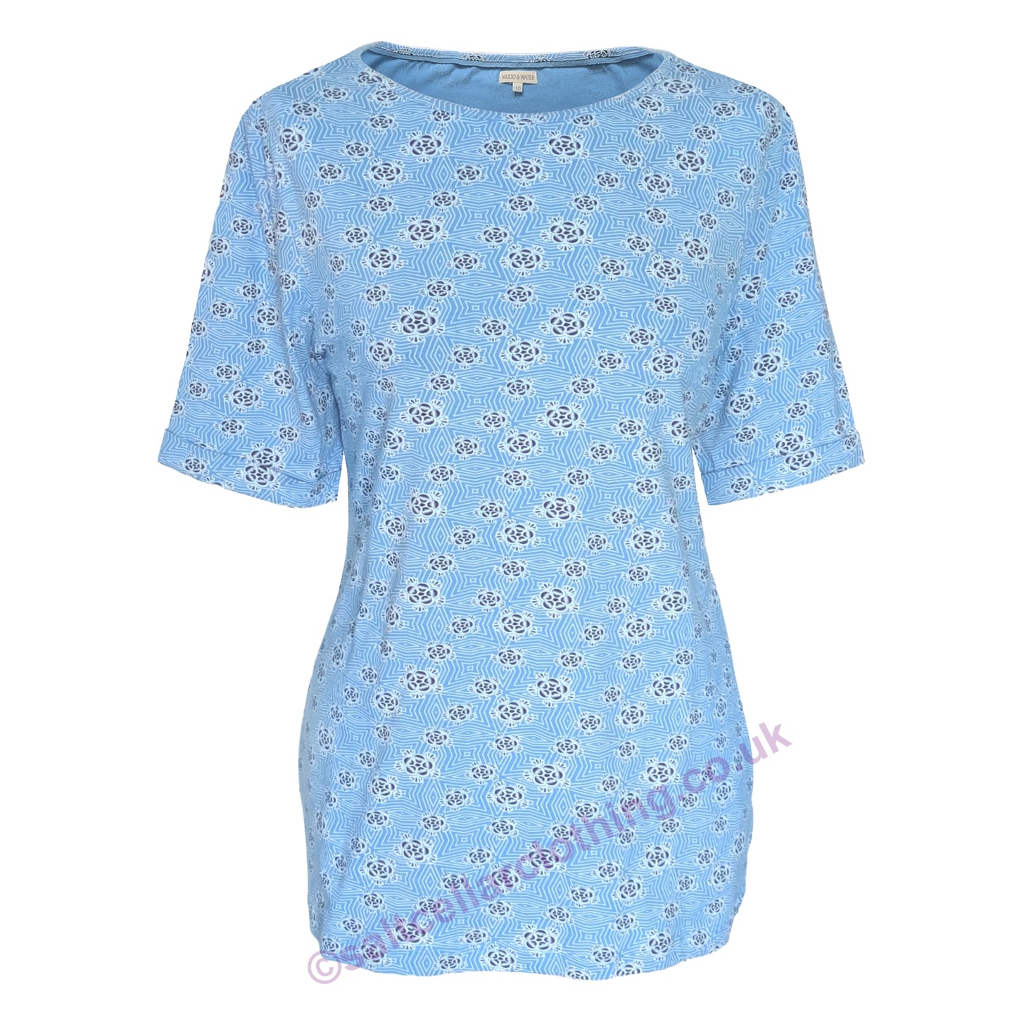 Mudd and Water Womens Kendal Top Geo Print Blithe Blue