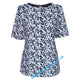 Mudd and Water Womens Kendal Top Flower Print Navy