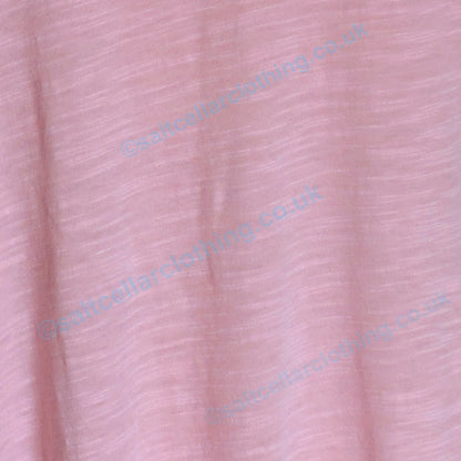 Close-up of the Candy Pink slub fabric of a Mudd & Water womens Rozela vest.