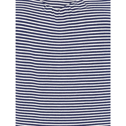 Navy and white fine striped fabric on a white background