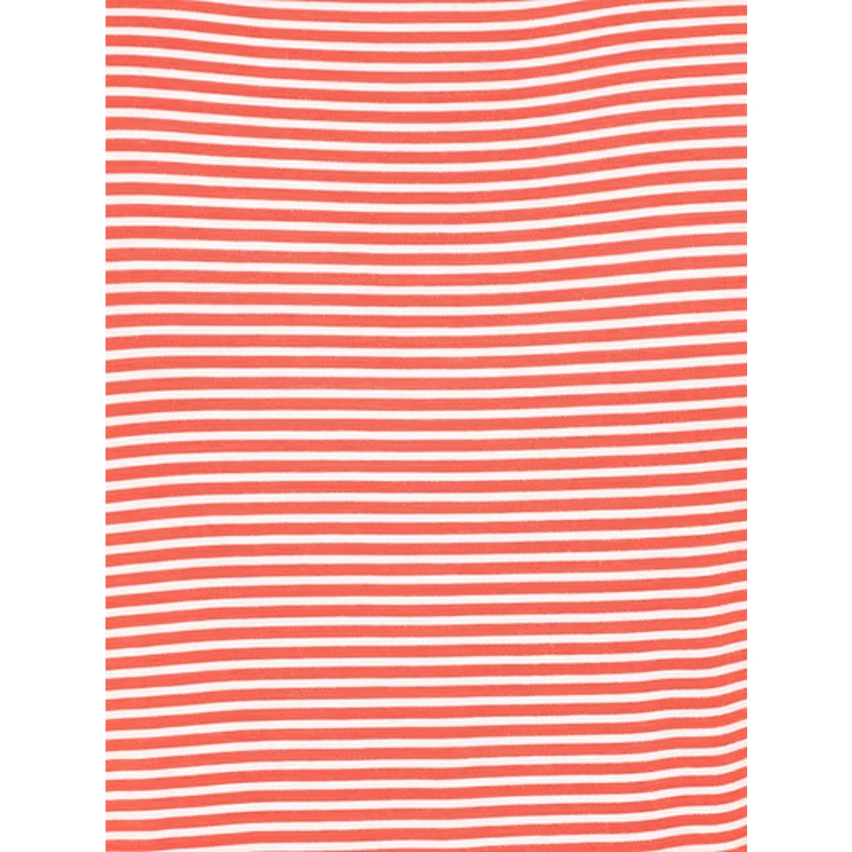 Fine stripe coral and white fabric of a Mudd & Water St Tropez top