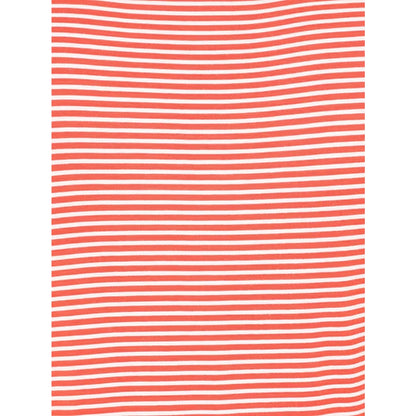 Fine stripe coral and white fabric of a Mudd & Water St Tropez top