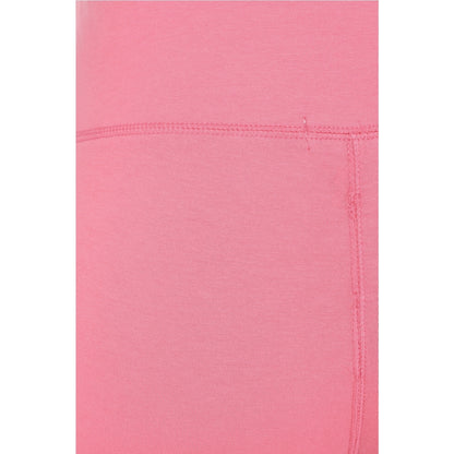 Close-up of Mudd & Water Island leggings pink fabric on a white background