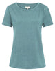 Mudd & Water Womens Aqua Short Sleeve Tee in Teal