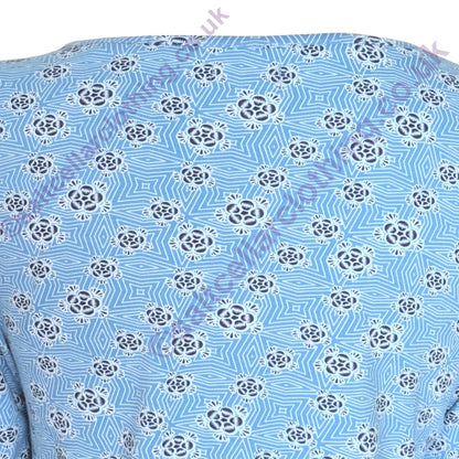 Mudd and Water Womens Kendal Top Geo Print Blithe Blue